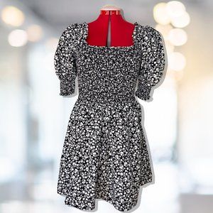 1. State - Floral Bubble Sleeve Mini Dress - Size Medium